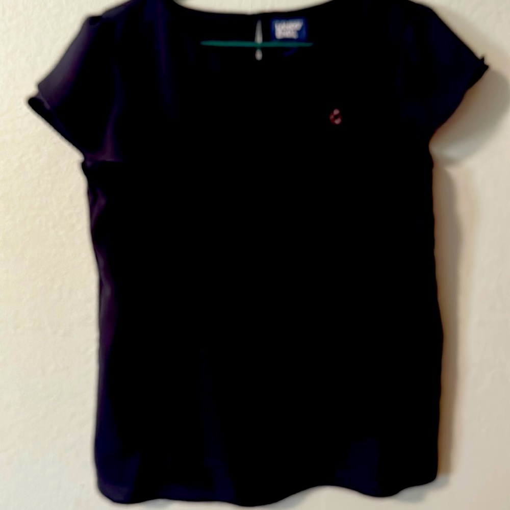 Lands End block short sleeve blouse